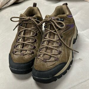 Northside Women's Pioneer Brown/ Purple Suede Hiking Trail sneakers Shoes US 8.5